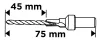 Fafúró csavarfej süllyesztővel, konfirmátor csavarhoz, 4/6mm