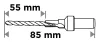 Fafúró csavarfej süllyesztővel, konfirmátor csavarhoz, 5/7mm