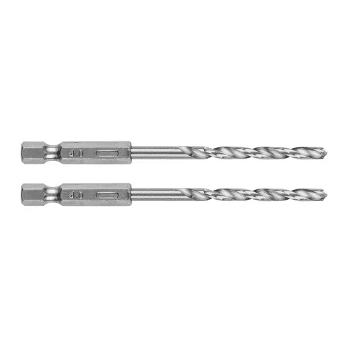Csigafúró, 1/4" hatszög szárral, HSS DIN338, 4mm, 2db, min. rendelés: 5cs