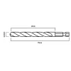 Csigafúró, 1/4" hatszög szárral, HSS DIN338, 4mm, 2db, min. rendelés: 5cs