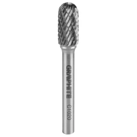   Keményfém marófej, turbómaró, C, hengeres, élletöréssel, 10x20mm, szár méret 6x45mm