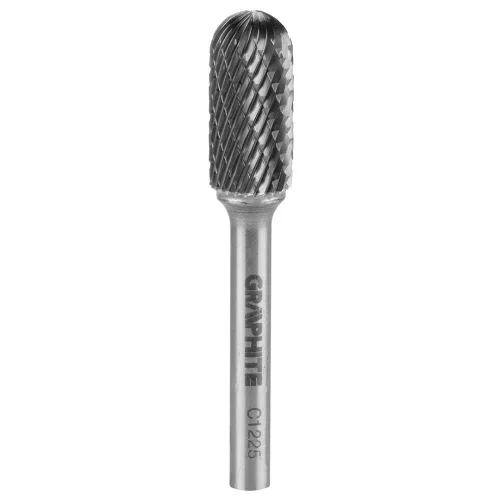 Keményfém marófej, turbómaró, C, hengeres, élletöréssel, 12x25mm, szár méret 6x45mm