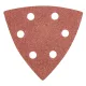 Csiszolópapír tépőzáras delta 93x93mm, K80, lyukas, 5db, min. rendelés: 5cs