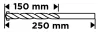 Betonfúró, hengeres szárú, élezett, 8x250mm, min.rendelés: 3db