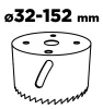 Központfúró befogóadapterrel, Bi-Metál körkivágókhoz, 32-152mm, hatszög szárral