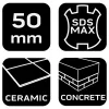 Lapátvéső SDS MAX 50x400mm 25 fokban hajlított, NEO TOOLS
