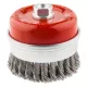 Drótkorong, fazékkefe, sodrott, 65mm, M14