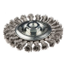 Drótkorong, tányér egyenes, sodrott 115mm INOX M14