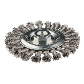 Drótkorong, tányér egyenes, sodrott 125mm INOX M14