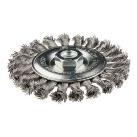 Drótkorong, tányér egyenes, sodrott 125mm INOX M14