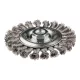 Drótkorong, tányér egyenes, sodrott 125mm INOX M14