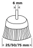 Drótkorong, tányér, hullámos, 100mm, csapos