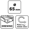 Drótkorong, fazék, műanyag, 65mm, csapos
