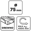 Drótkorong, fazék, műanyag, 75mm, csapos