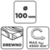 Drótkorong, körkefe, műanyag, 100mm, csapos