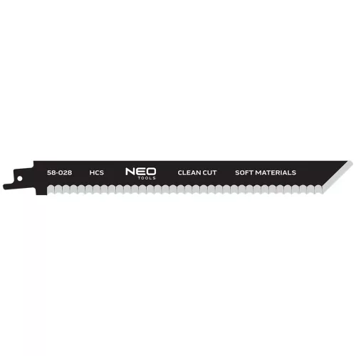 Orrfűrészlap tiszta vágáshoz, szigetelőanyagokhoz, gumihoz, kartonhoz, 228mm, HCS, NEO TOOLS