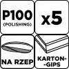 Csiszolókorong perforált, tépőzáras 225mm, P100, 5db