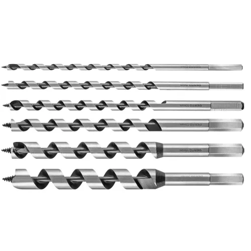 Fafúró készlet, spirál, 230mm, 6, 8, 10, 12, 16, 20mm, 6db