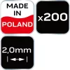 Hézagoló, fugakereszt, csempekereszt, 2mm, 200db, min. rendelés: 5cs