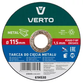 Vágókorong fémhez 115x1.5x22mm, min. rendelés: 5db