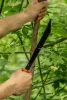 Bozótvágó kés, 40cm, rozsdamentes acél, kétkomponensű fogantyú TPR+PP, fűrész funkció, penge 25.5cm, tokkal