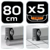 Vízmérték 80cm, alumínium, lejtésmérő, 5 libella, fogantyú