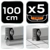 Vízmérték 100cm, alumínium, lejtésmérő, 5 libella, fogantyú