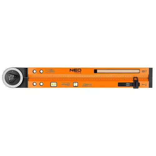 Szögmérő alumínium házas, vízmértékkel, jelölő ceruzával