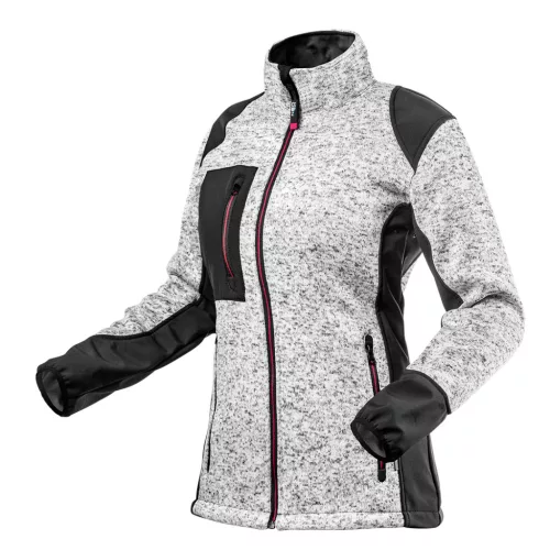 Női Kötött munkavédelmi kabát, softshell betétekkel, XXL