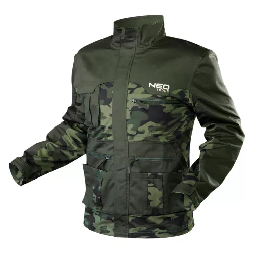 Terepmintás munkavédelmi kabát CAMO, 60% pamut, 40% polyester, 255 g/m2, S