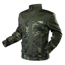   Terepmintás munkavédelmi kabát CAMO, 60% pamut, 40% polyester, 255 g/m2, XL