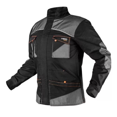 Karcsúsított(slim fit) munkavédelmi kabát, HD, 60% pamut, 37% polyester, 3% elasztán, 285 g/m2, L