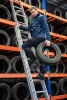 Tengerészkék munkásnadrág, Navy, 60% pamut + 40% poliészter, XL