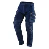 Farmer munkásnadrág, Denim, 98% pamut, térdvédő betét zsebbel, gombos oldalzsebekkel, 255 g/m2, XS