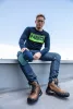 Farmer munkásnadrág, Denim, cipzáros oldalzsebekkel, 98% pamut, 410 g/m2, L