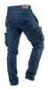 Farmer munkásnadrág, Denim, cipzáros oldalzsebekkel, 98% pamut, 410 g/m2, L