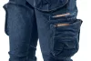 Farmer munkásnadrág, Denim, cipzáros oldalzsebekkel, 98% pamut, 410 g/m2, M