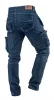 Farmer munkásnadrág, Denim, cipzáros oldalzsebekkel, 98% pamut, 410 g/m2, XL