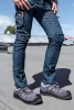 Farmer munkásnadrág, Denim, cipzáros oldalzsebekkel, 98% pamut, 410 g/m2, XXL
