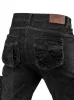 Farmer munkásnadrág, Denim, fekete, cipzáros oldalzsebekkel, 98% pamut, 410 g/m2, XL