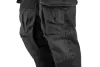 Farmer munkásnadrág, Denim, fekete, 98% pamut, térdvédő zseb, gombos oldalzsebek, 255 g/m2, L