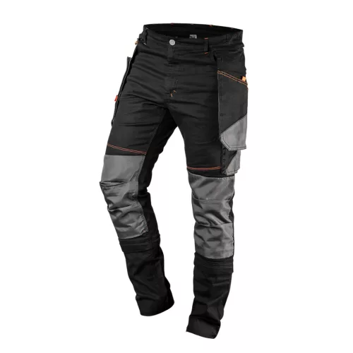 Karcsúsított(slim fit), munkásnadrág, HD, 60% pamut, 37% polyester, 285 g/m2, lecsatolható szerszámzsebek, L
