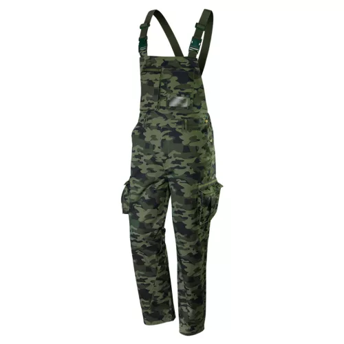 Kantáros, terepmintás munkásnadrág, CAMO, 60% pamut, 40% polyester, 255 g/m2, XL