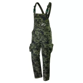   Kantáros, terepmintás munkásnadrág, CAMO, 60% pamut, 40% polyester, 255 g/m2, XS
