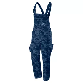   Kantáros munkanadrág tengerészkék terepmintás, CAMO Navy, 60% pamut + 40% poliészter, XS