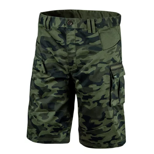 Terepmintás munkás rövidnadrág, CAMO, 60% pamut, 40% polyester, 255 g/m2, S