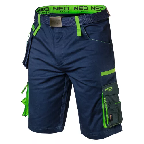 Munkás rövidnadrág övvel, Premium, 62% pamut, 35% polyester, 3% elasztán, S