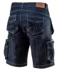 Farmer munkás rövidnadrág, Denim, cipzáros oldalzsebekkel, 98% pamut, 410g/m2, L