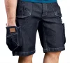 Farmer munkás rövidnadrág, Denim, cipzáros oldalzsebekkel, 98% pamut, 410g/m2, L