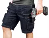 Farmer munkás rövidnadrág, Denim, cipzáros oldalzsebekkel, 98% pamut, 410g/m2, L